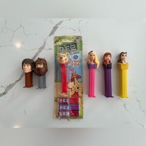 PEZ Collection set 6, Winnie the Pooh NIP, lord of the rings and Disney princess